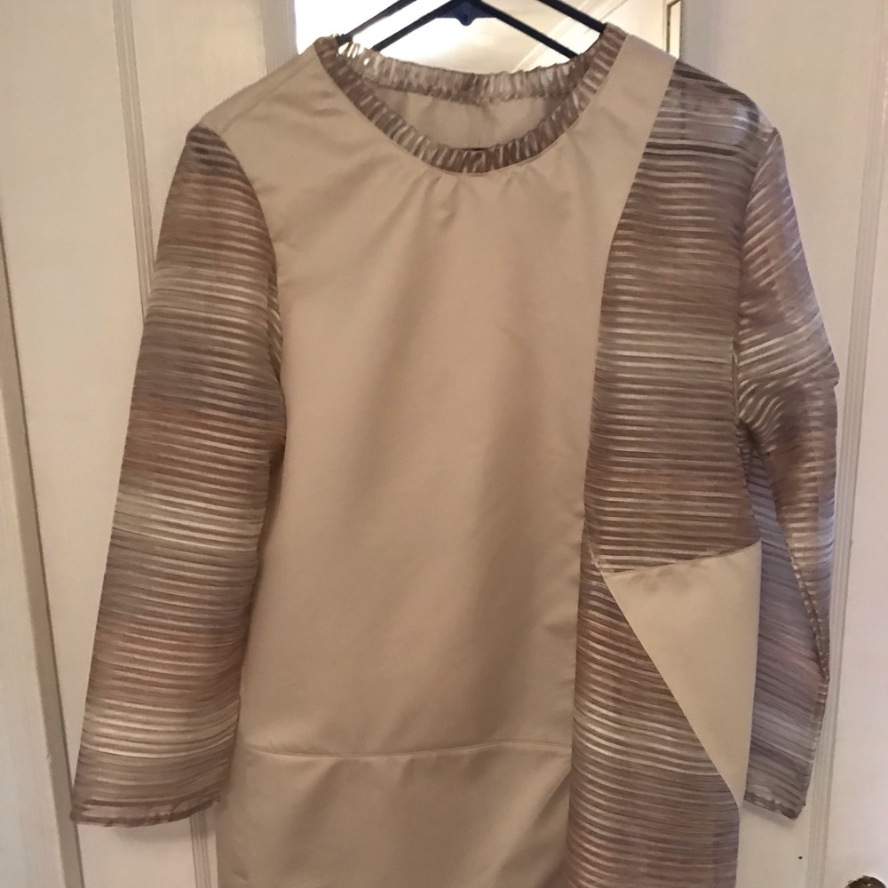 Asymmetrical color block tunic